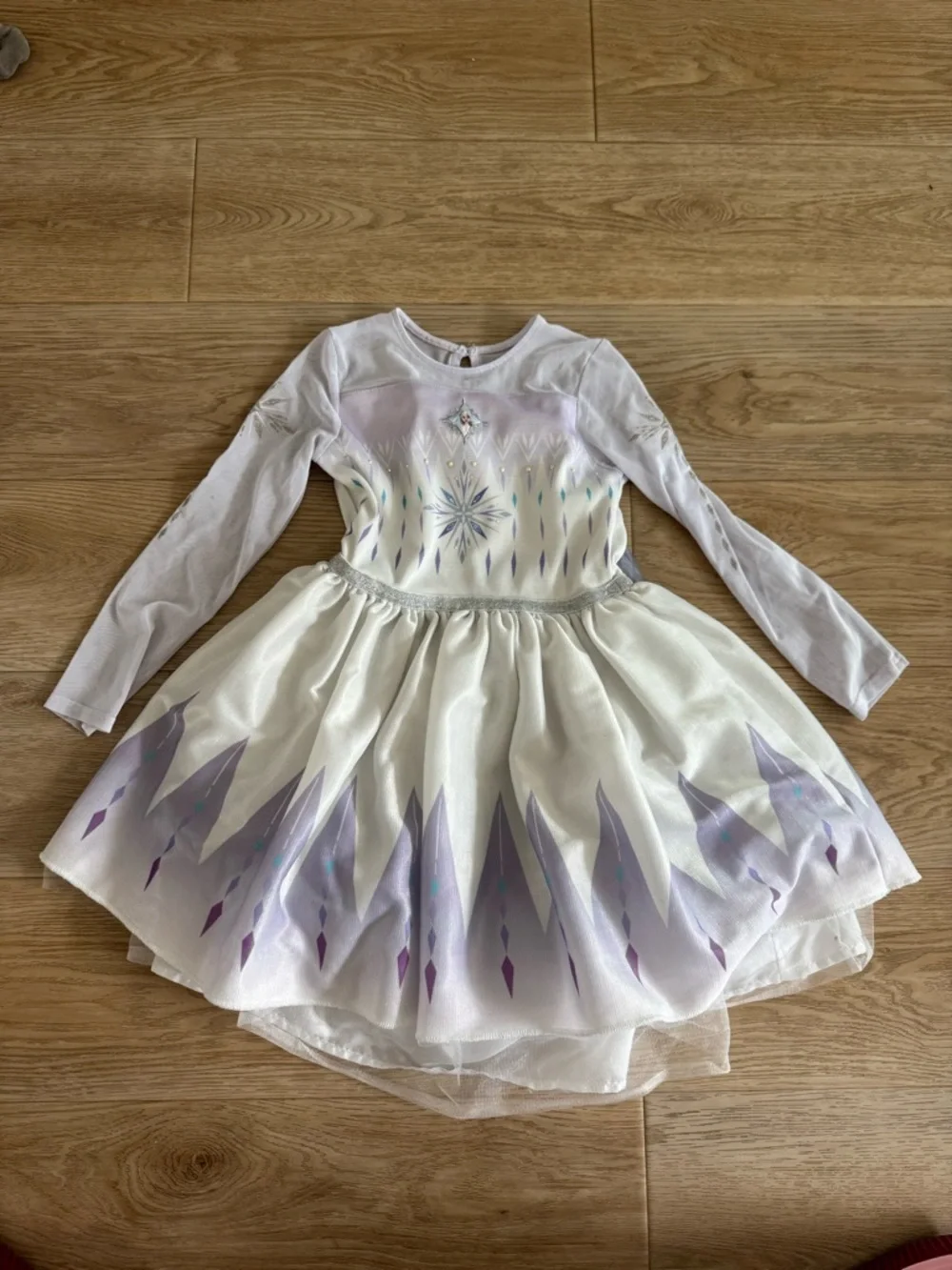 Disney White and Purple Elsa Ice Princess Costume Dress